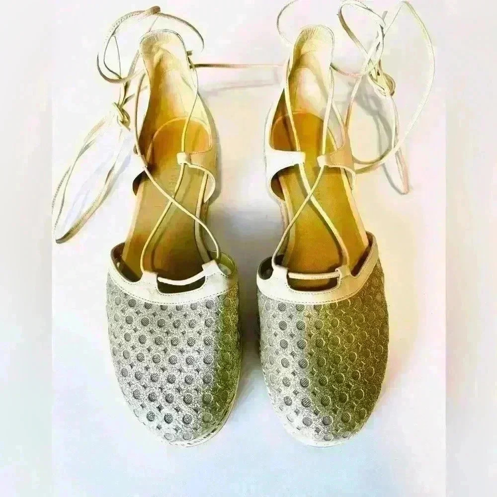 Stuart Weitzman Espadrille With Mesh And Leather … - image 2